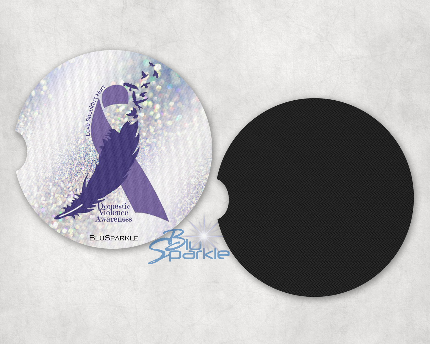 Domestic Violence Awareness Car Coasters