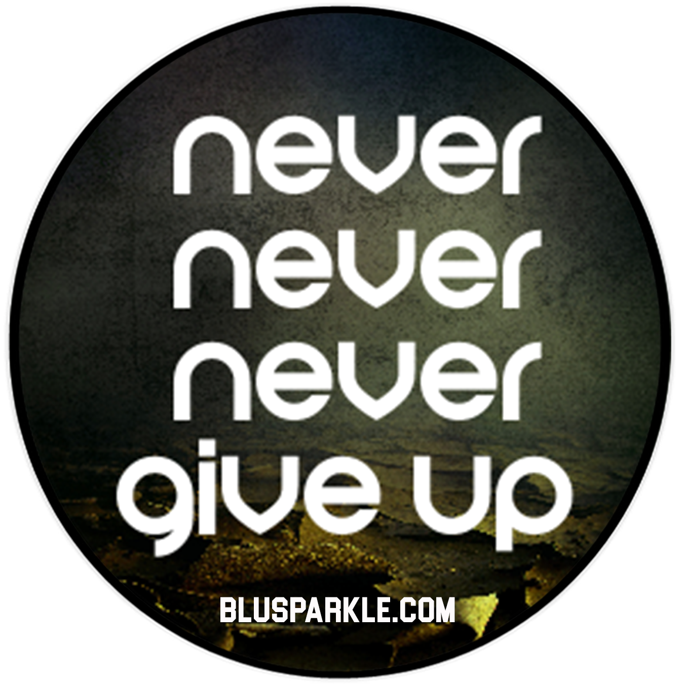 Never Never Never Give Up Wise Expression Magnet