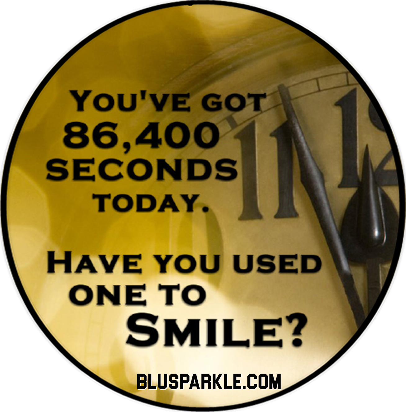 You've got 86,400 seconds today. Have you used one to smile? Wise Expression Magnet