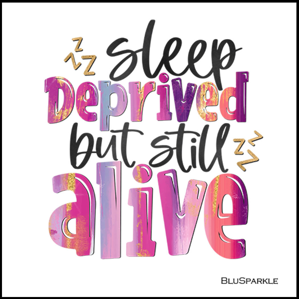 Sleep Deprived but Still Alive Wise Expression Sticker