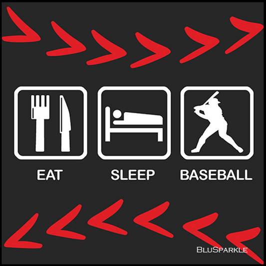 Eat Sleep Baseball Wise Expression Magnet