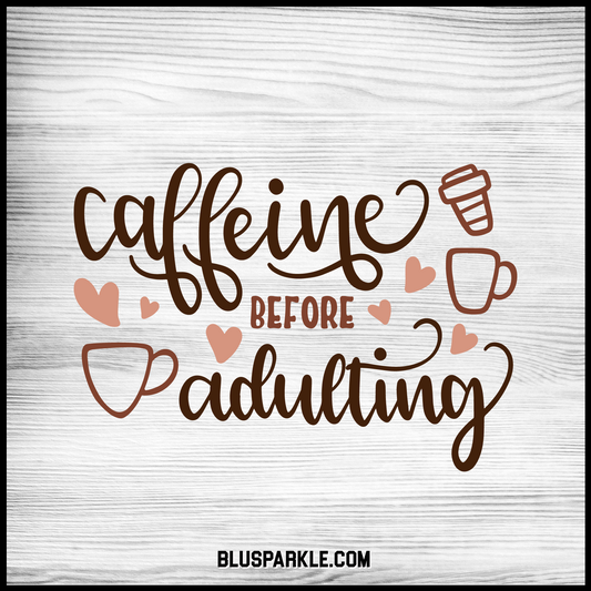 Caffeine Before Adulting Wise Expression Sticker