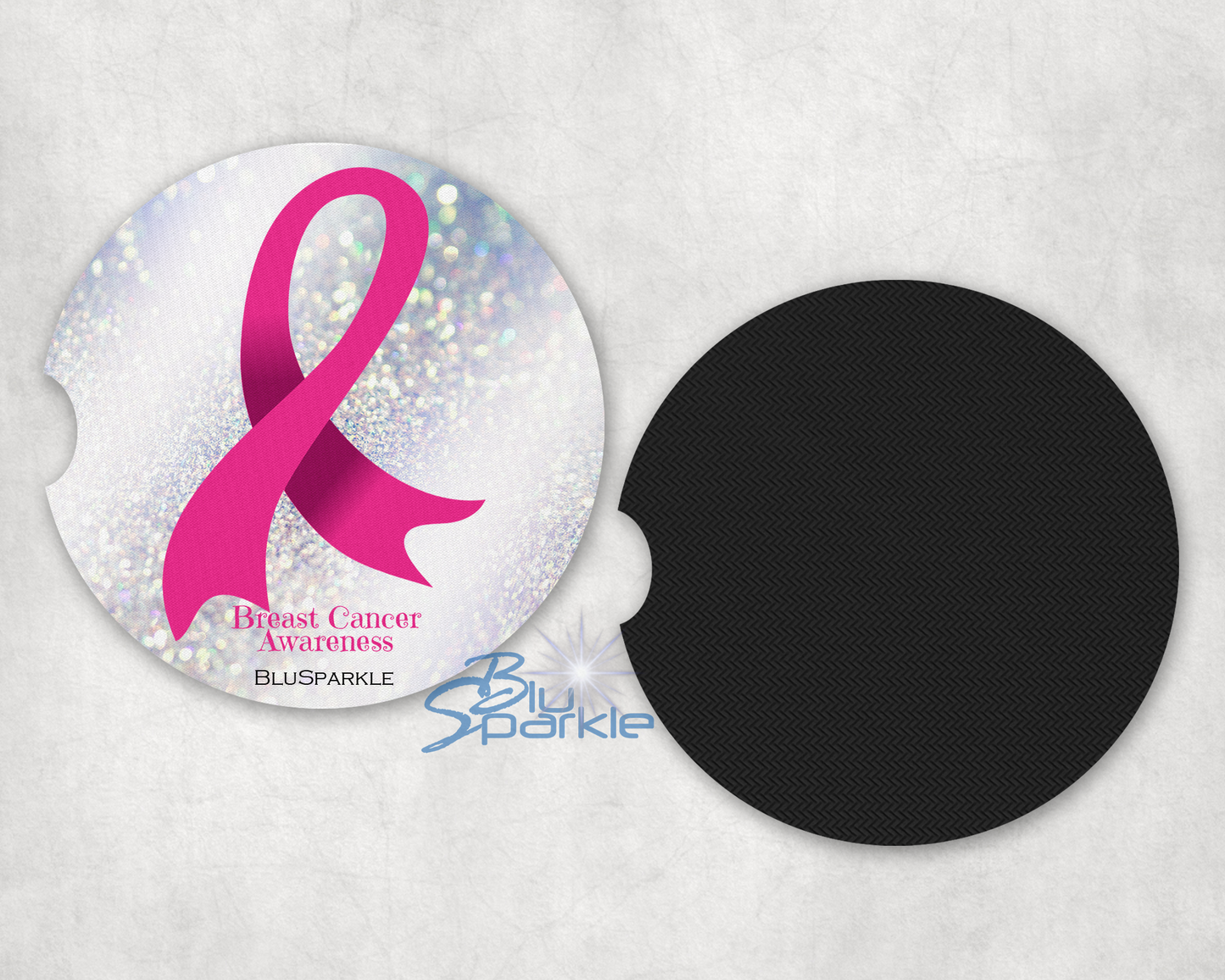 Breast Cancer Awareness Car Coasters