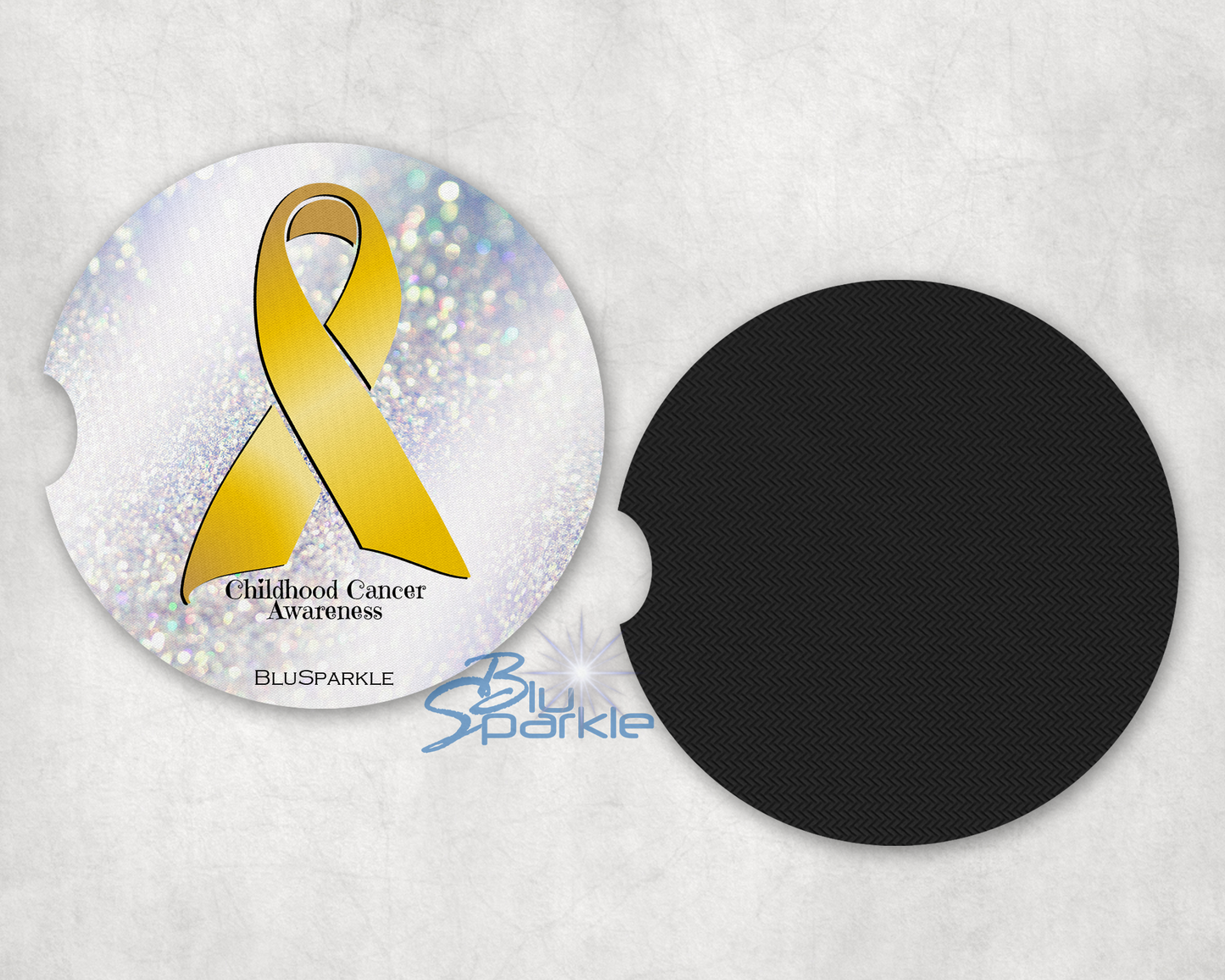 Childhood Cancer Awareness Car Coasters