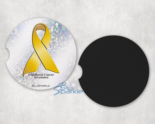 Childhood Cancer Awareness Car Coasters