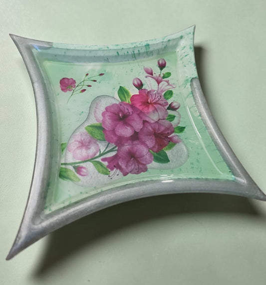 One of a Kind "Rose Trinket Tray"