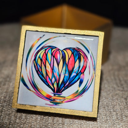 Two by Two Trinket Box – “Stained Glass Heart Balloon"