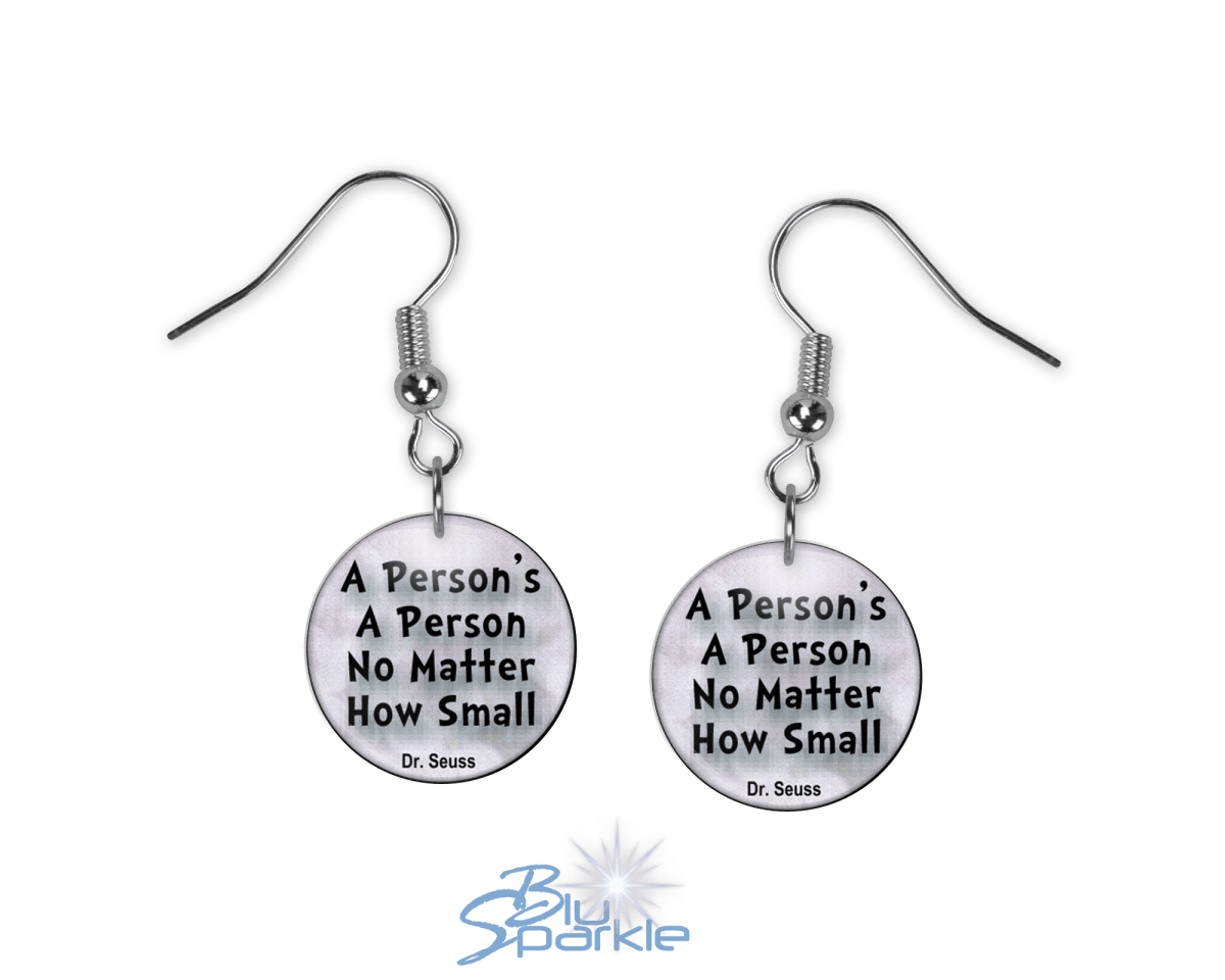 A Person's A Person, No Matter How Small - Earrings - BluSparkle