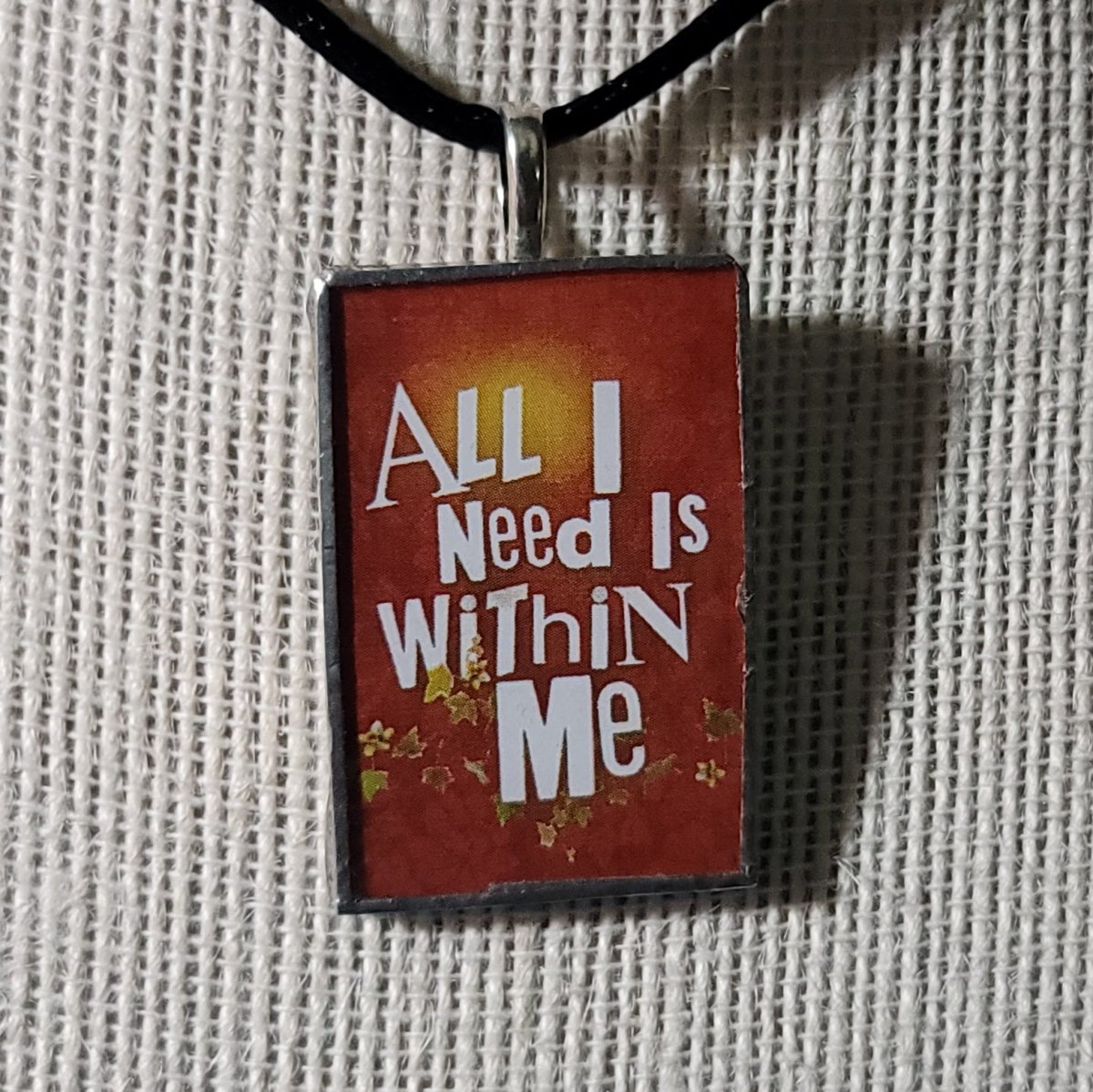 All I Need Is Within Me Handmade Stained - Glass Pendant - BluSparkle