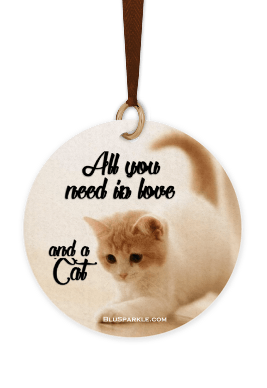 All You Need Is Love And A Cat - Fragrance By You Air Freshener - BluSparkle