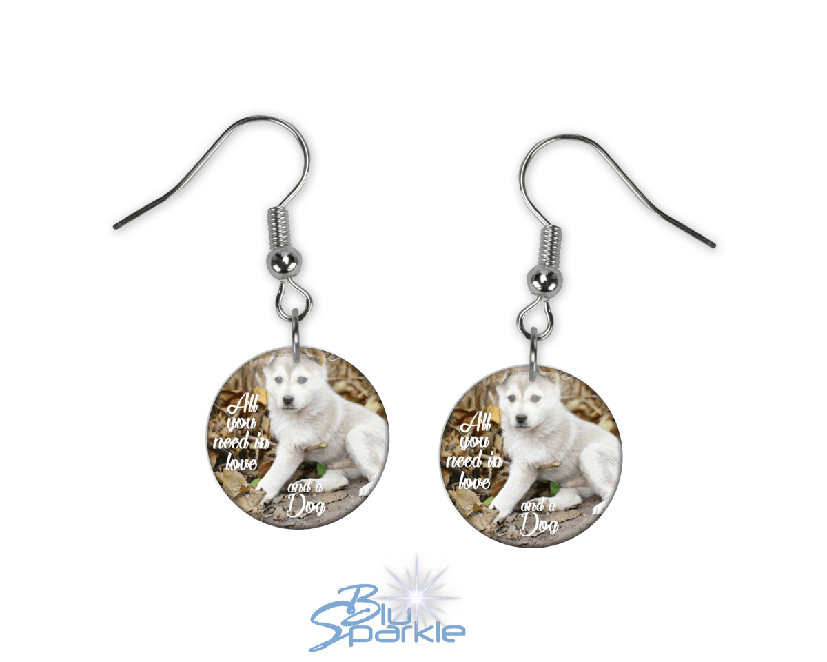 All You Need Is Love And A Dog - Earrings - BluSparkle