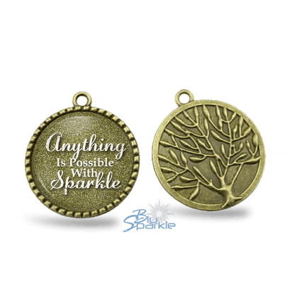 Anything Is Possible With Sparkle - Round Pendants - BluSparkle