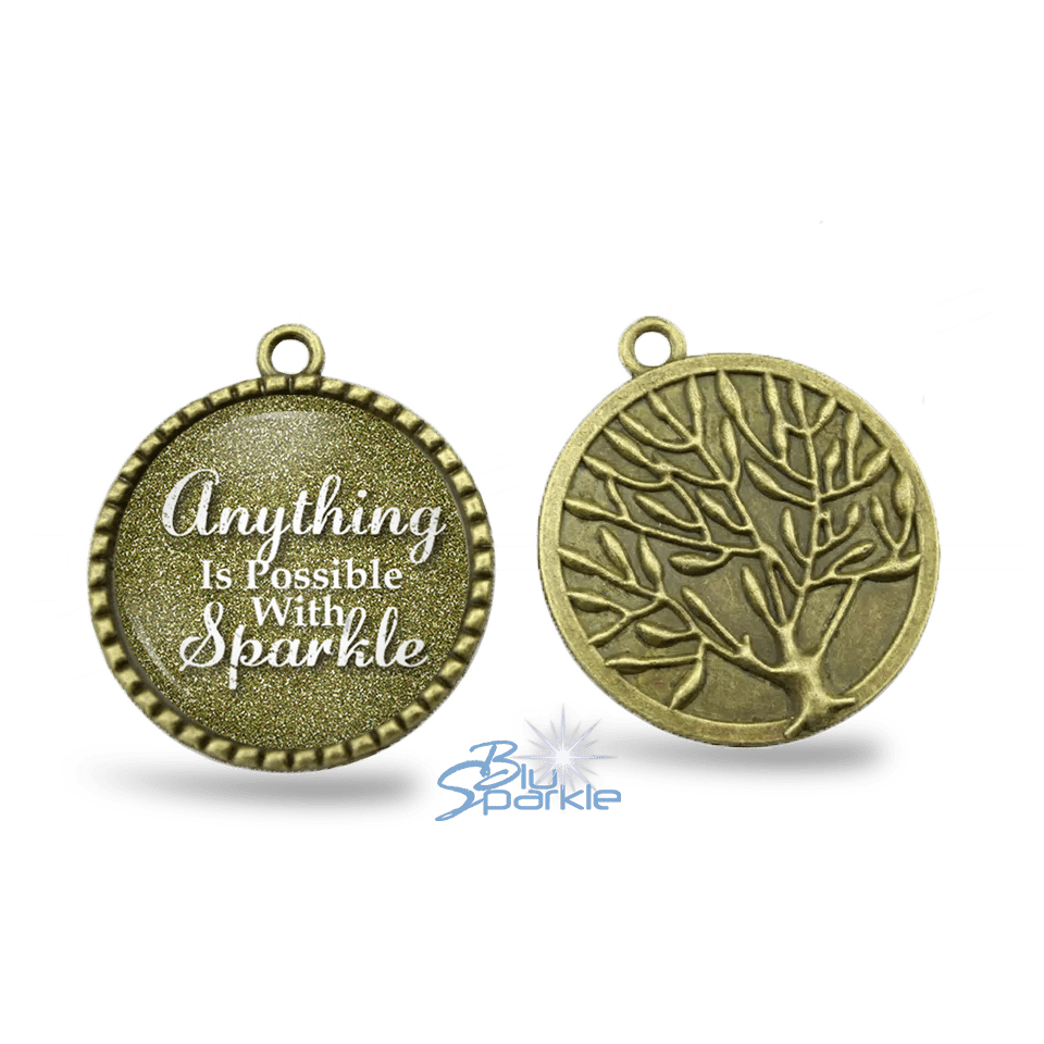 Anything Is Possible With Sparkle - Round Pendants - BluSparkle