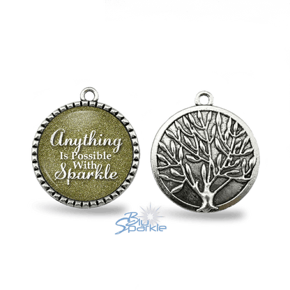 Anything Is Possible With Sparkle - Round Pendants - BluSparkle