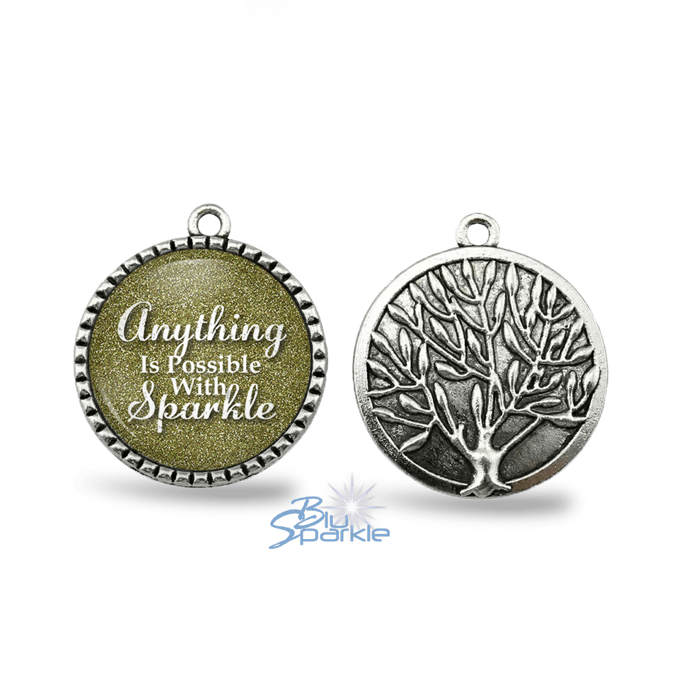 Anything Is Possible With Sparkle - Round Pendants - BluSparkle