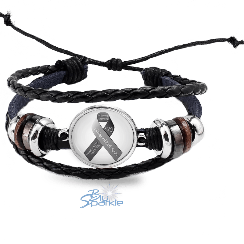 Awareness Ribbon - Personalized Bracelets - BluSparkle