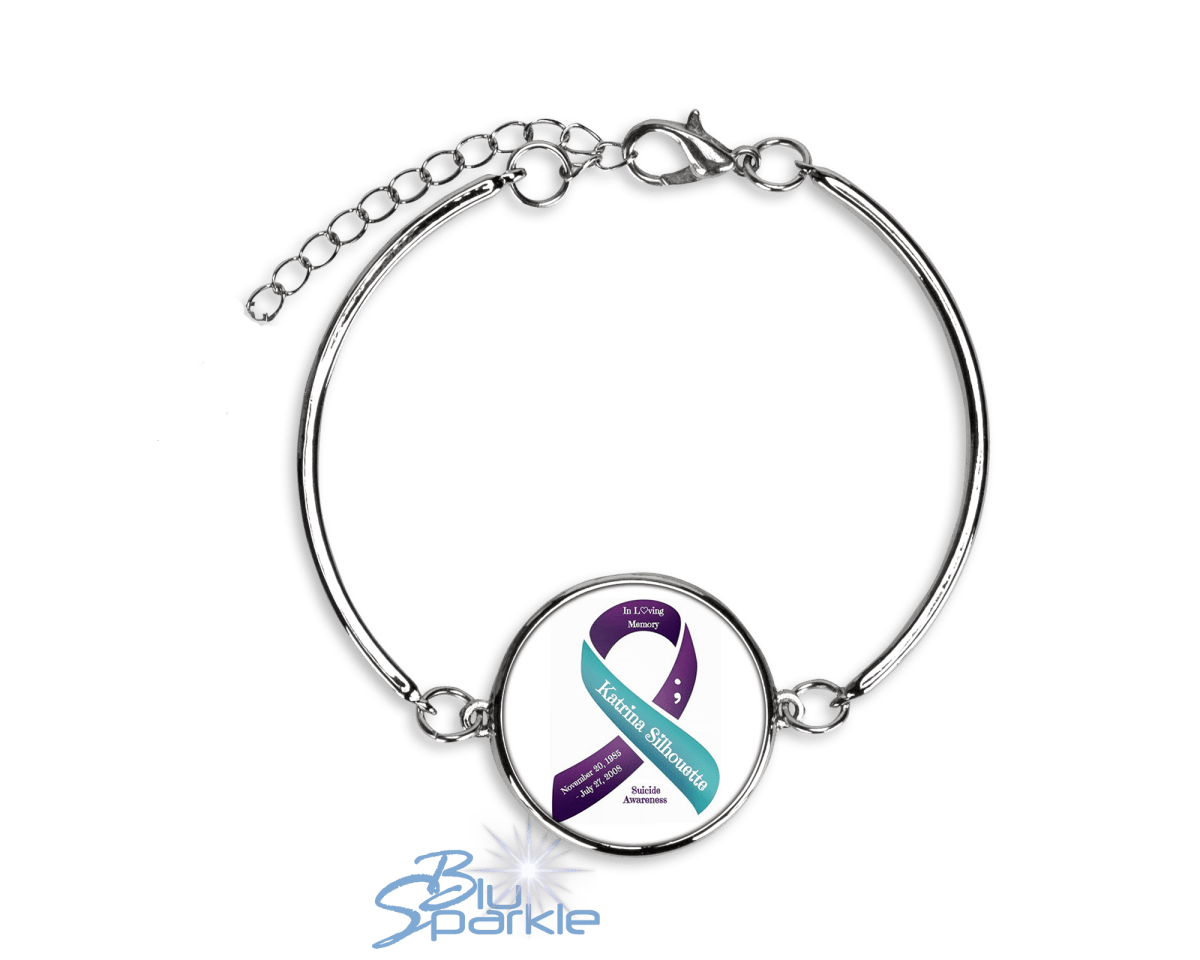 Awareness Ribbon - Personalized Bracelets - BluSparkle