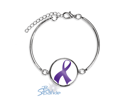 Awareness Ribbon - Personalized Bracelets - BluSparkle