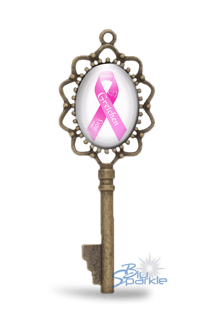Awareness Ribbon - Personalized Key Pendants - BluSparkle