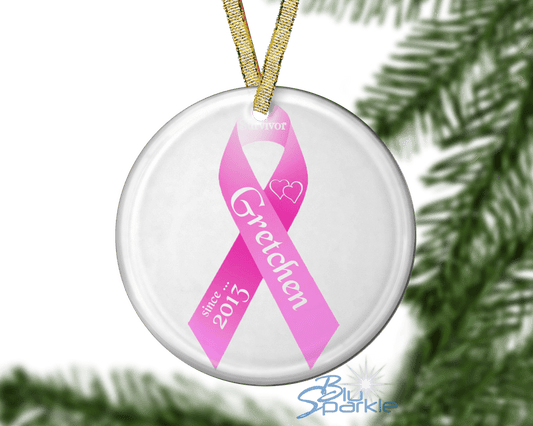 Awareness Ribbon - Personalized Ornaments - BluSparkle