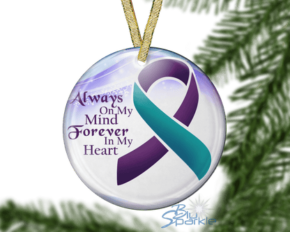 Awareness Ribbon - Personalized Ornaments - BluSparkle