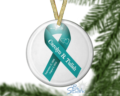 Awareness Ribbon - Personalized Ornaments - BluSparkle