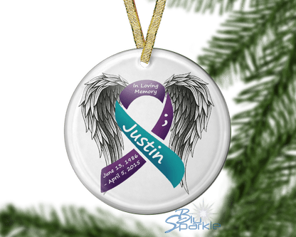 Awareness Ribbon - Personalized Ornaments - BluSparkle