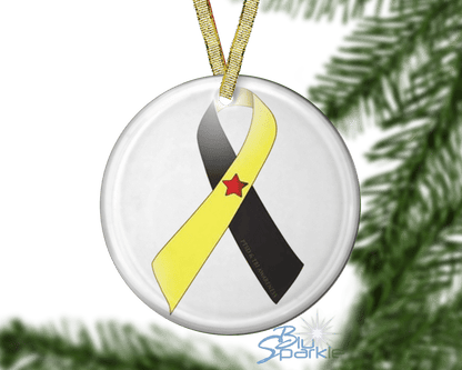 Awareness Ribbon - Personalized Ornaments - BluSparkle