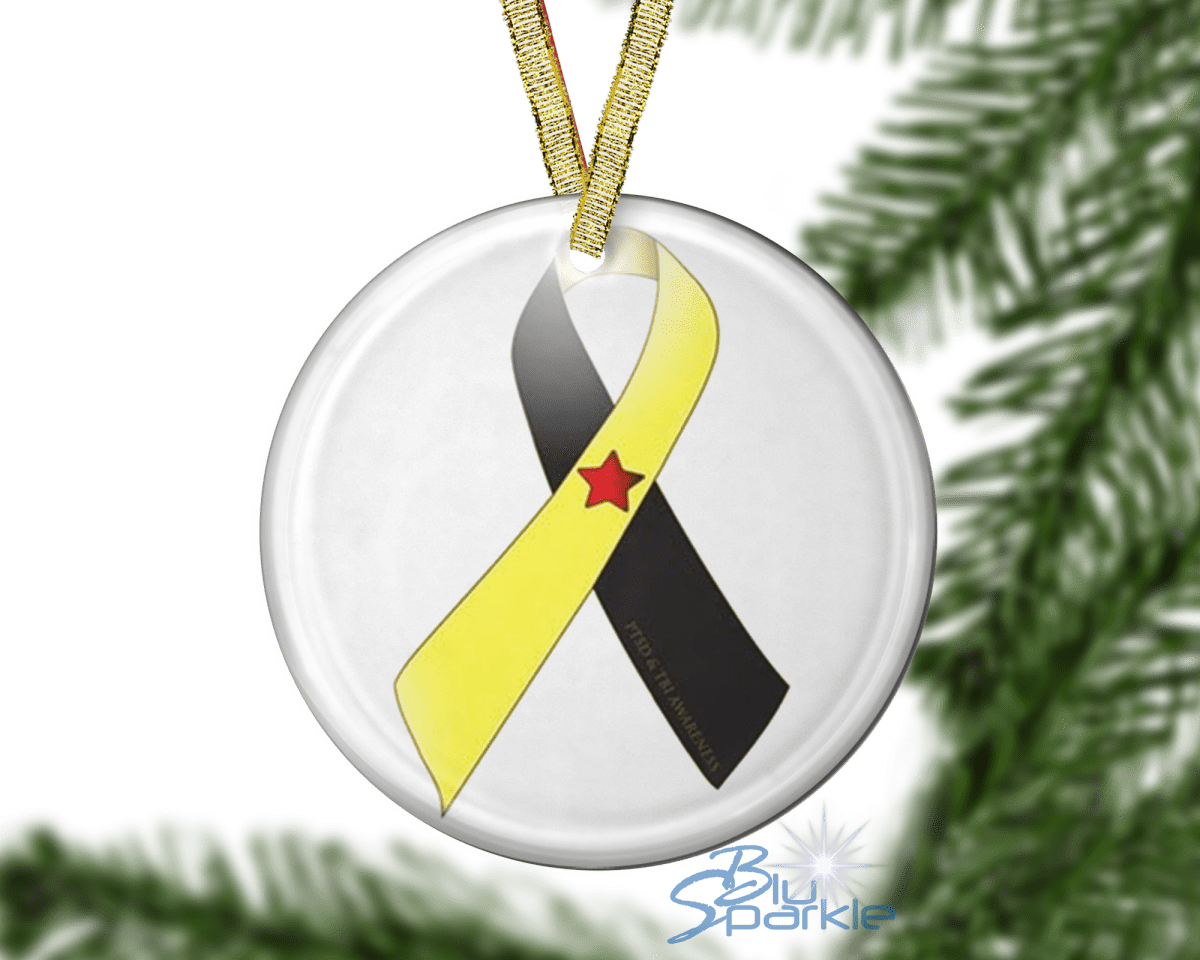 Awareness Ribbon - Personalized Ornaments - BluSparkle