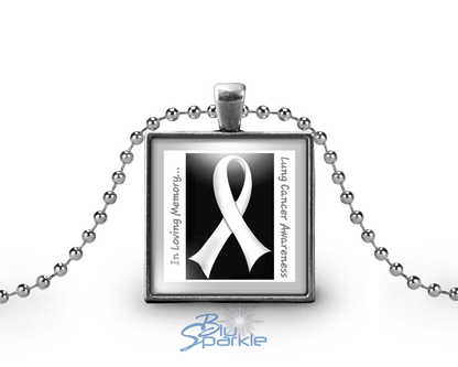Awareness Ribbon - Personalized Square Pendants - BluSparkle