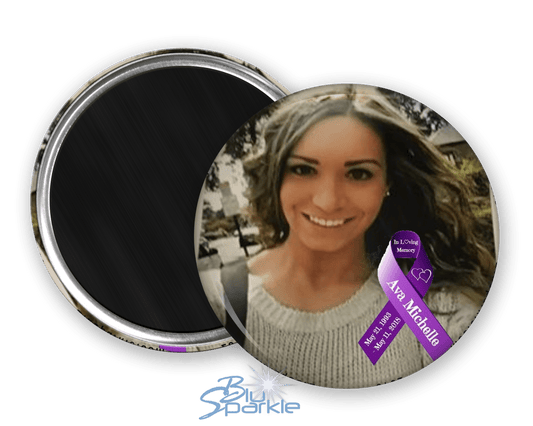 Awareness Ribbon & Photo - Personalized Magnets - BluSparkle