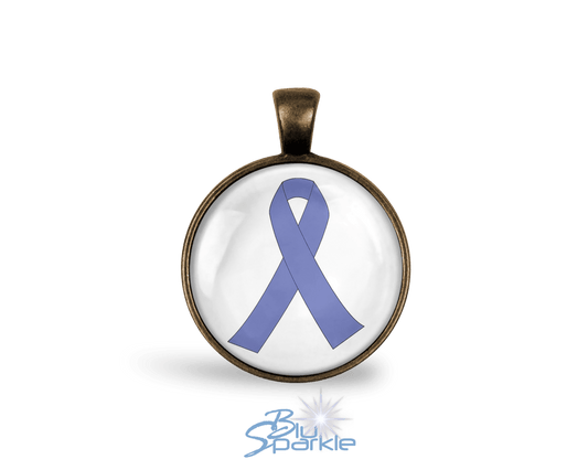 Awareness Ribbon Round Pendants - BluSparkle