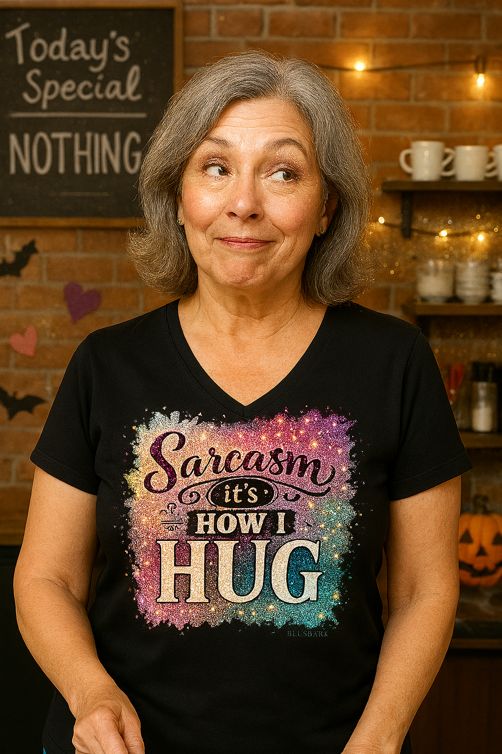 Sarcasm, It's How I Hug V-Neck Tee