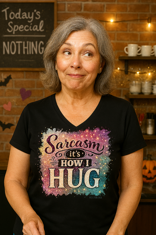 Sarcasm, It's How I Hug V-Neck Tee