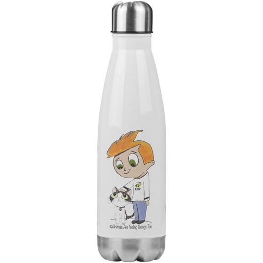 Be Kind Kitty Love 20oz Insulated Water Bottle - BluSparkle