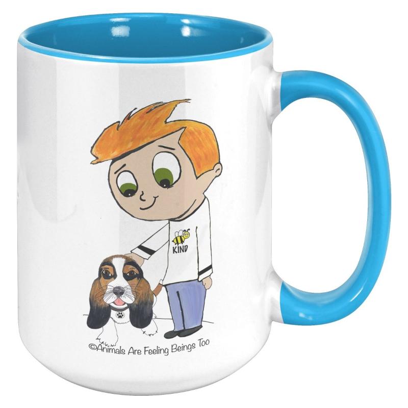 Be Kind Puppy Love 15oz Accent Mug - BluSparkle