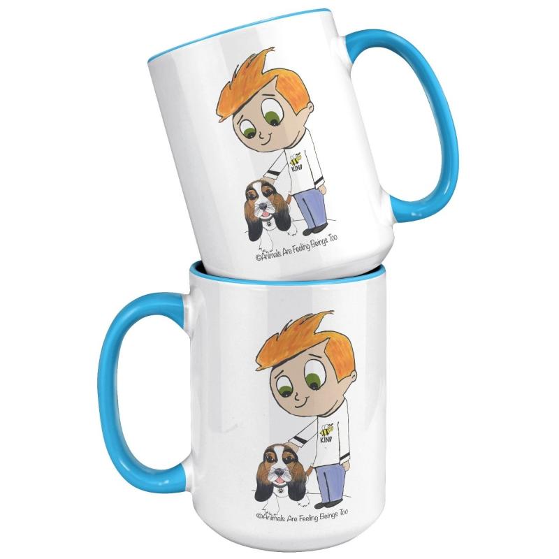 Be Kind Puppy Love 15oz Accent Mug - BluSparkle