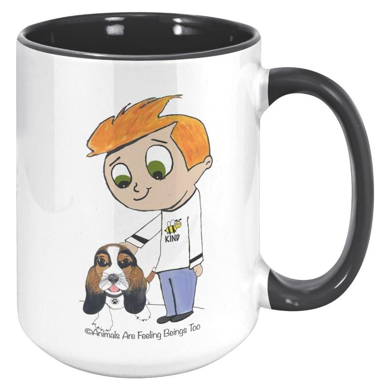 Be Kind Puppy Love 15oz Accent Mug - BluSparkle