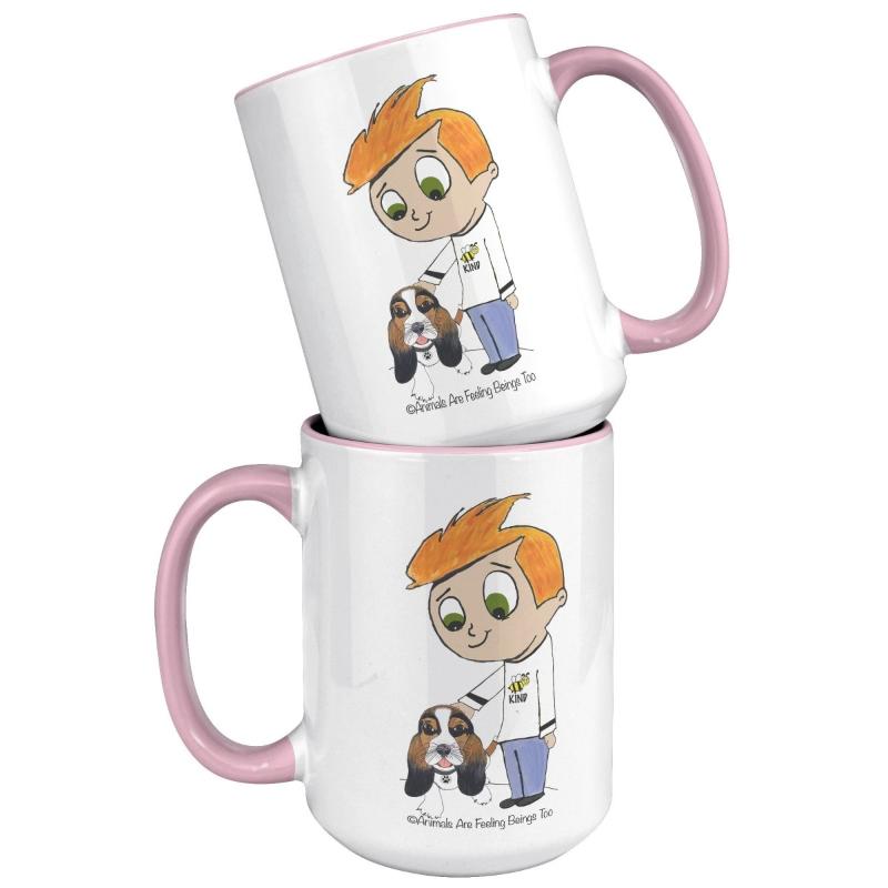 Be Kind Puppy Love 15oz Accent Mug - BluSparkle