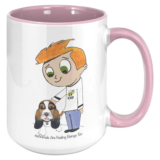 Be Kind Puppy Love 15oz Accent Mug - BluSparkle