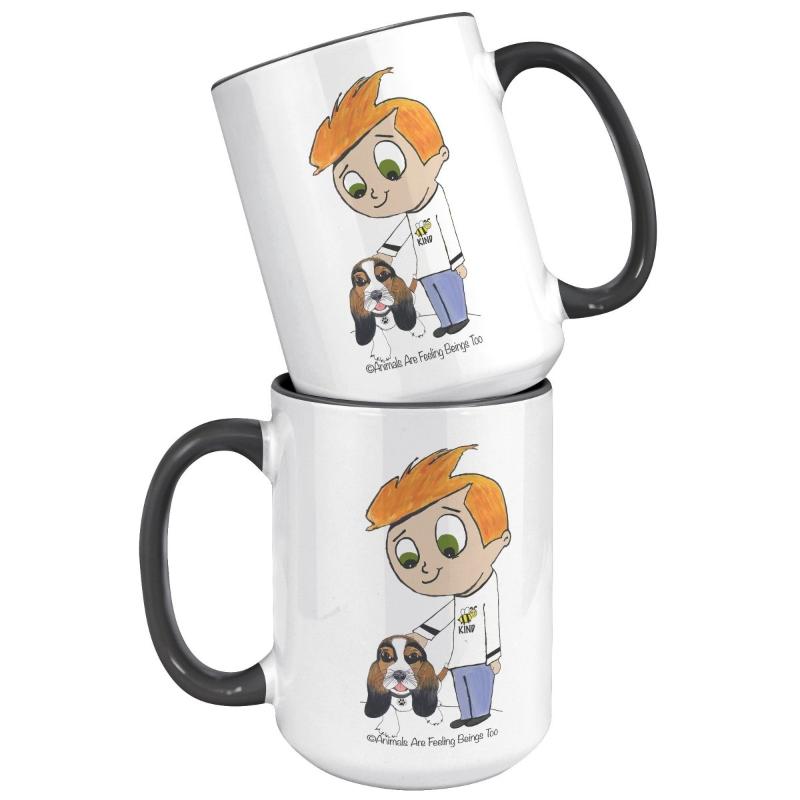 Be Kind Puppy Love 15oz Accent Mug - BluSparkle