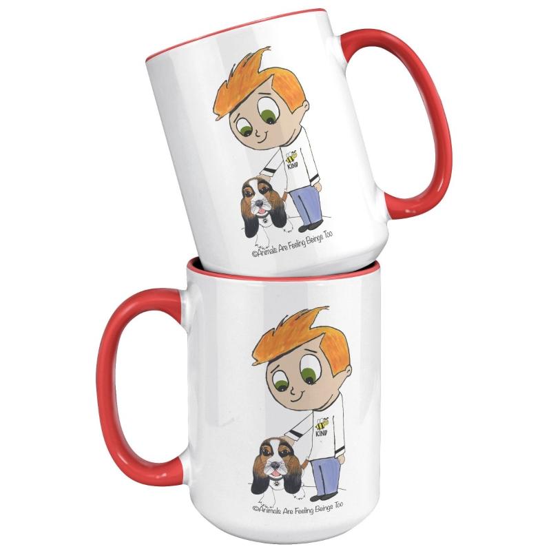 Be Kind Puppy Love 15oz Accent Mug - BluSparkle