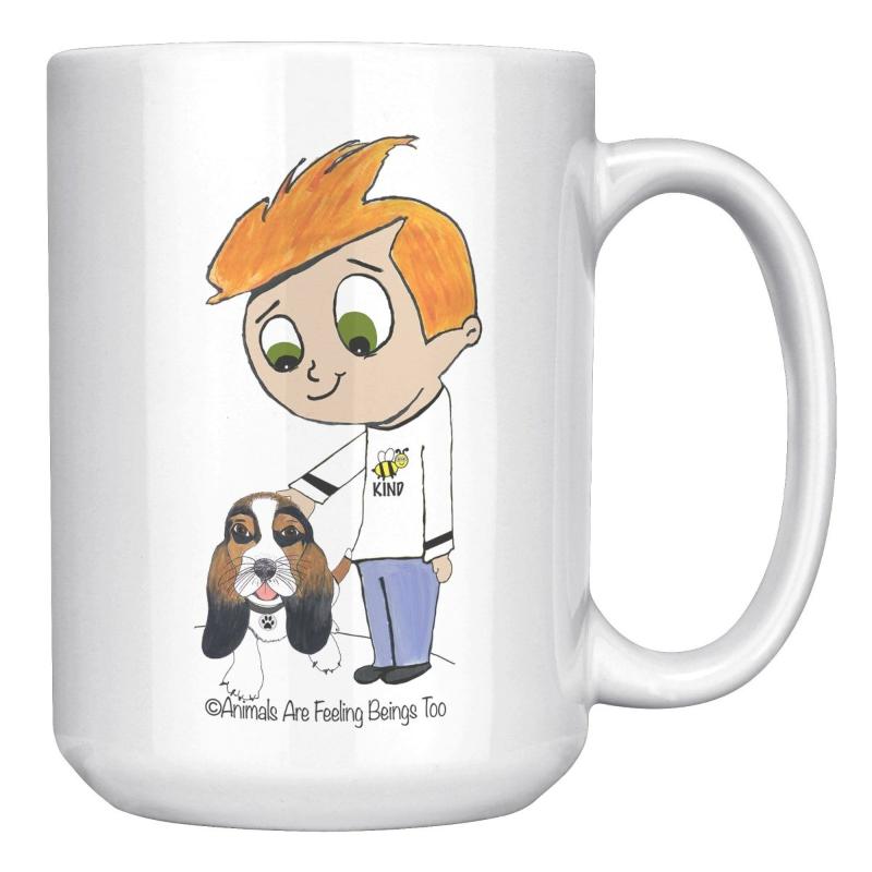 Be Kind Puppy Love 15oz Accent Mug - BluSparkle