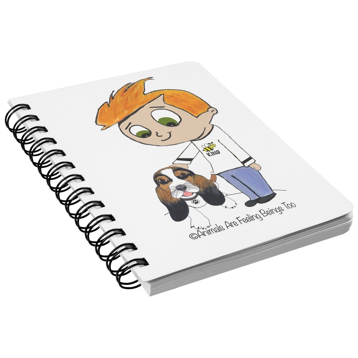 Be Kind Puppy Love Spiral Notebook - BluSparkle