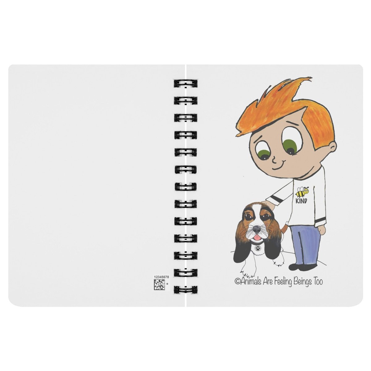 Be Kind Puppy Love Spiral Notebook - BluSparkle