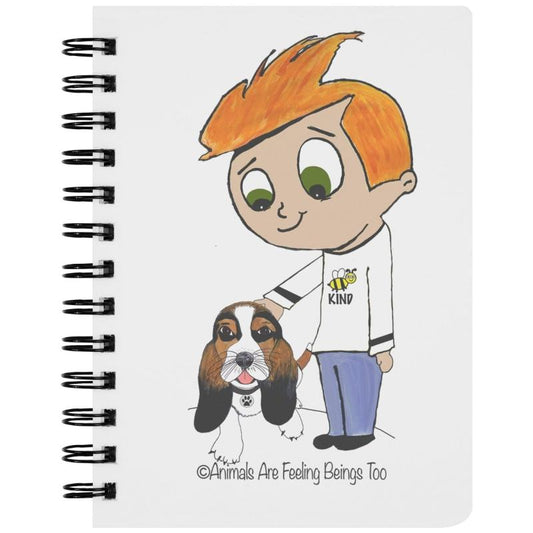 Be Kind Puppy Love Spiral Notebook - BluSparkle