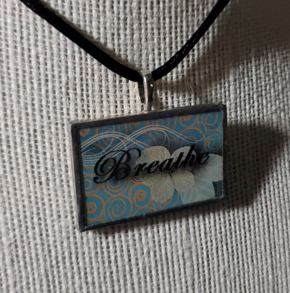 Breathe Handmade Stained - Glass Pendant - BluSparkle