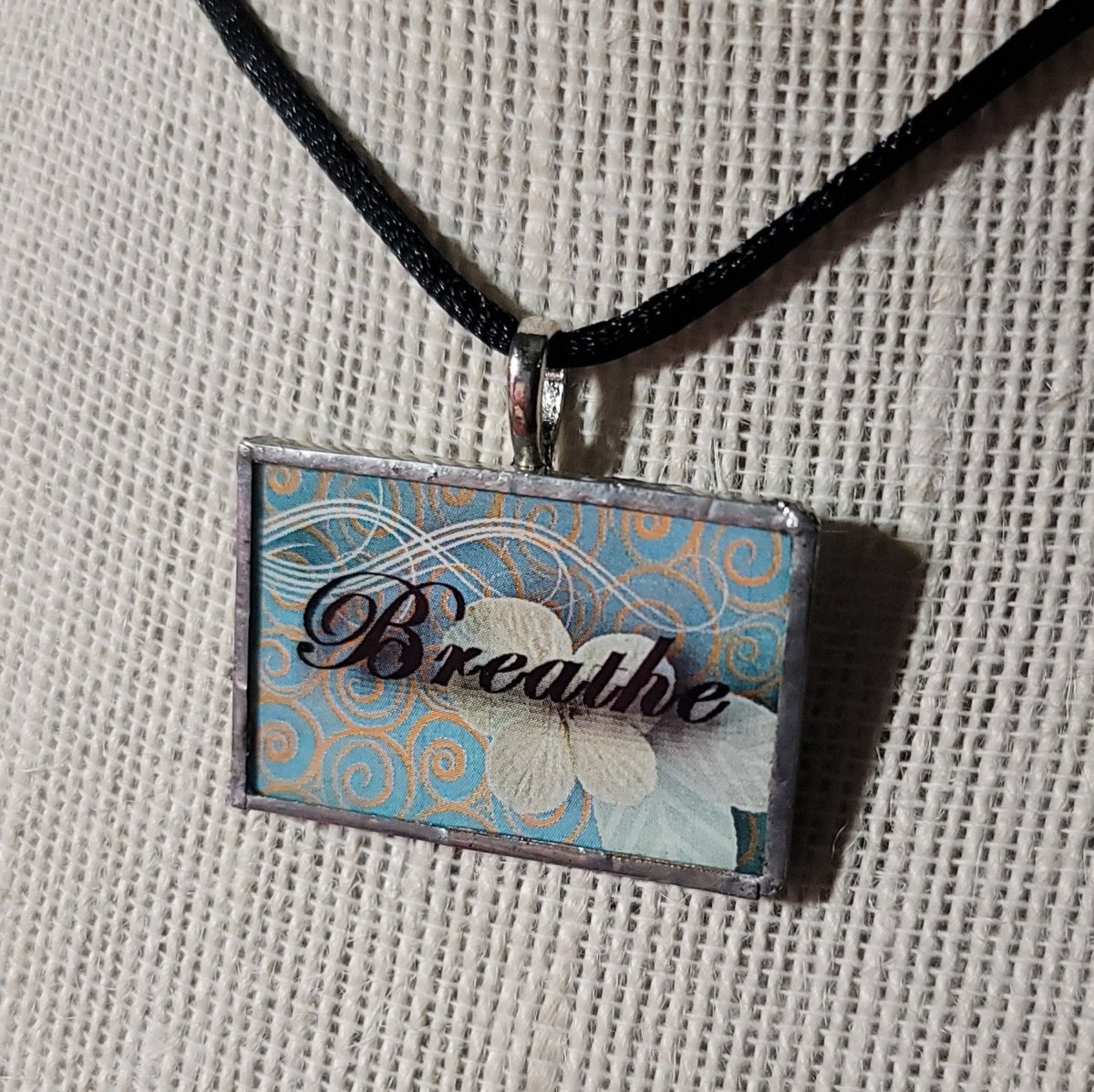 Breathe Handmade Stained - Glass Pendant - BluSparkle