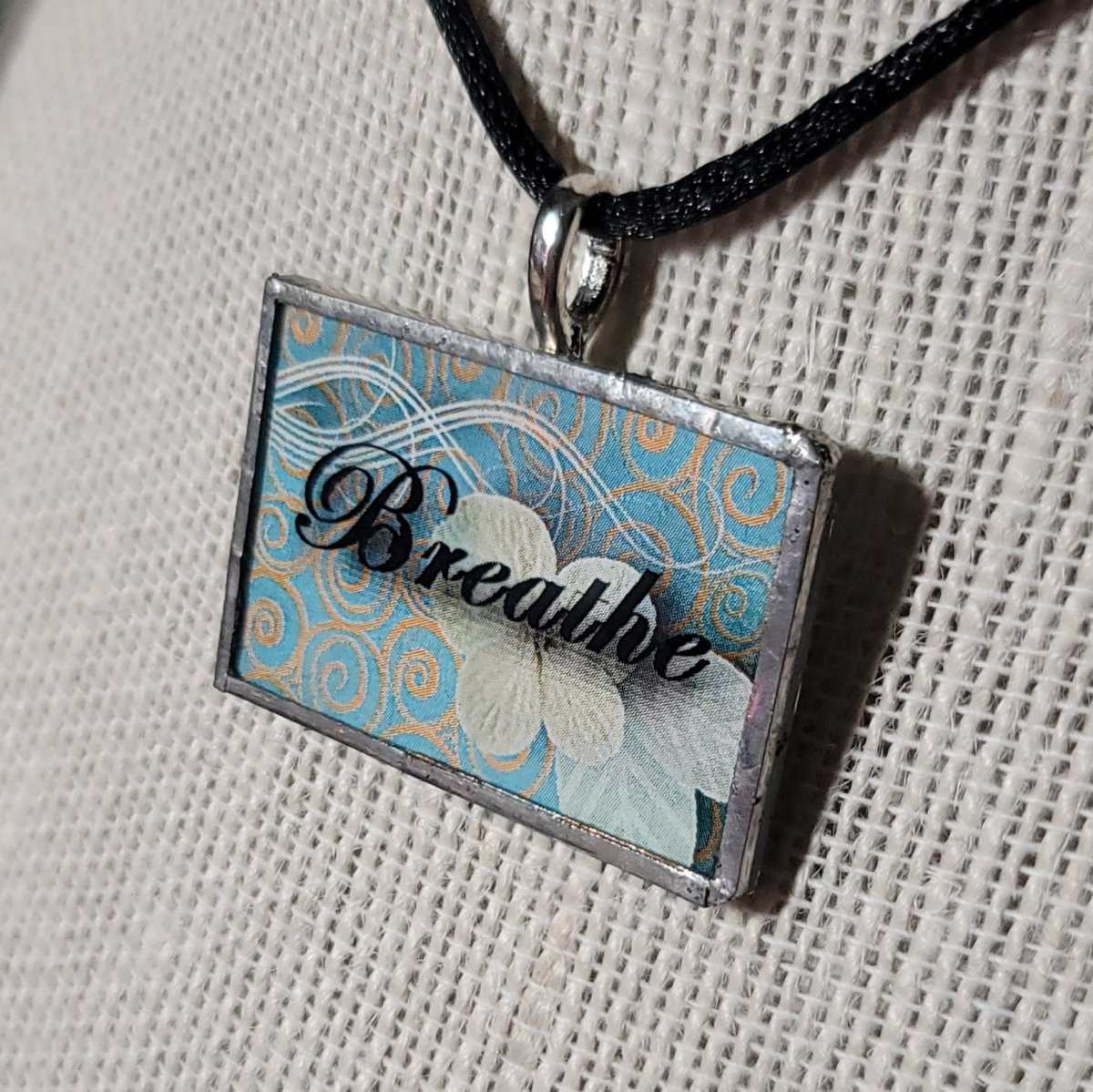 Breathe Handmade Stained - Glass Pendant - BluSparkle