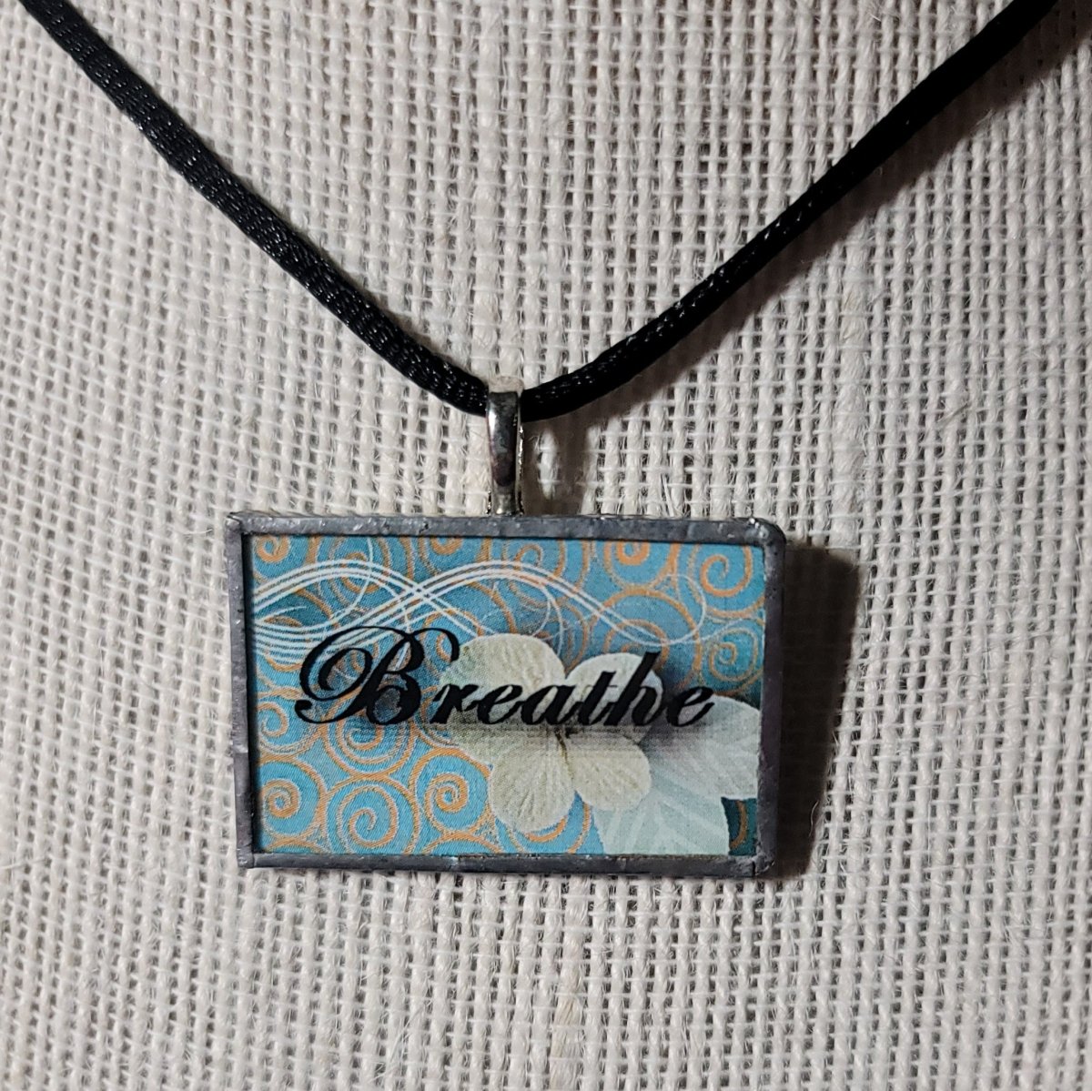 Breathe Handmade Stained - Glass Pendant - BluSparkle